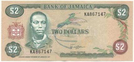 Jamaika DN (1982-1986) 2D T:F kis folt Jamaica ND (1982-1986) 2 Dollars C:F small spot Krause P#65a