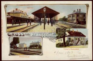 Pragerhof b. Marburg Railway-station Litho