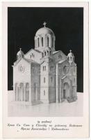 Split, Spalato; Hram Sveti Sava / model of St. Sava Serbian orthodox church. The designs were provided by architect Alexander Deroko (worn surface)