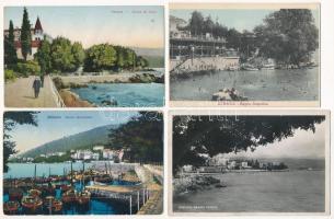 Abbazia, Opatija; 8 db régi képeslap / 8 pre-1945 postcards