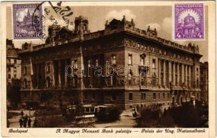 1913 Budapest V. Magyar Nemzeti Bank palotája, villamos, TCV card