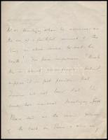 1912 Evelyn Grant Duff (1863-1923) budapesti brit főkonzul (1911-1913) saját kézzel írt levele Marcz...