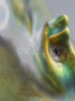 Zsolnay eozin nőalakos váza, kis gyári mázhibával, egyébként hibátlan, pajzspecsétes, m: 24,5