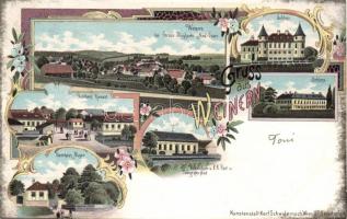 Weinern with restaurant and telegraph office Litho