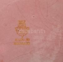 Zsolnay "Száz éves a Pécsi Porcelángyár" eozin mázas plakett, 1968, jelzéssel, kis mázhibá...