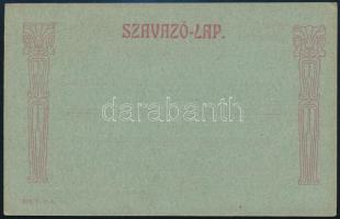 1903 Hölgyszépségverseny, szecessziós szavazólap (budapesti mészáros- és hentes-ifjúság nyári mulats...