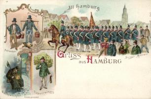 Hamburg Soldiers Litho