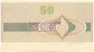 NDK 1981. utazási csekk 50M értékben a "Cseh Állami Takarékpénztár" felülbélyegzéseivel T:...