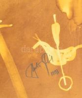 Szalay Pál (1953-2015): Absztrakt kompozíció. Akvarell, pasztell, papír. Jelezve jobbra lent. 49,5x3...