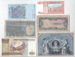 6db-os vegyes külföldi bankjegy tétel, mind klf országból, közte Rodézia, Német Birodalom, Peru, Mon...
