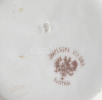 Imperial Vienna Austria rózsamintás bonbonkínáló, matricás, kis kopással, d: 15,5 cm, m: 5,5 cm