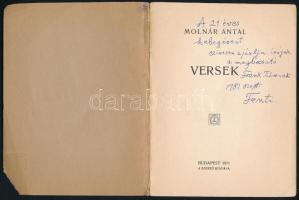 Molnár Antal: Versek. Bp., 1911, szerzői kiadás (Márkus Samu-ny.), 64 p. Kiadói papírkötés, a borító...