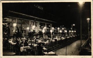 1943 Budapest XIV. Városliget, Hungária Park (Angol Park), Kutassy étterem terasza + "M. kir. 217. sz. vöröskereszt hadikórház"