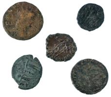 Római Birodalom 5db-os bronz érmetétel T:VF,F Roman Empire 5pcs bronze coin lot C:VF,F