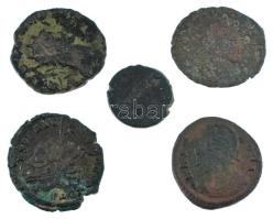 Római Birodalom 5db-os bronz érmetétel T:VF,F Roman Empire 5pcs bronze coin lot C:VF,F