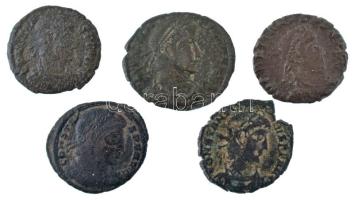 Római Birodalom 5db-os bronz érmetétel T:VF,F Roman Empire 5pcs bronze coin lot C:VF,F