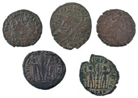 Római Birodalom 5db-os bronz érmetétel T:VF,F Roman Empire 5pcs bronze coin lot C:VF,F
