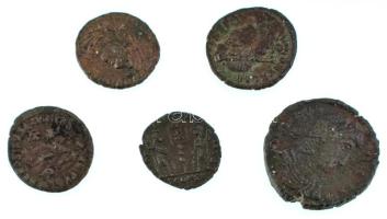 Római Birodalom 5db-os bronz érmetétel T:VF,F Roman Empire 5pcs bronze coin lot C:VF,F