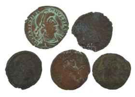 Római Birodalom 5db-os bronz érmetétel T:VF,F Roman Empire 5pcs bronze coin lot C:VF,F