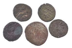 Római Birodalom 5db-os bronz érmetétel T:VF,F Roman Empire 5pcs bronze coin lot C:VF,F