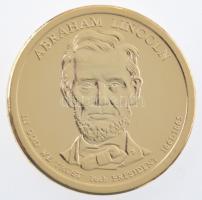Amerikai Egyesült Államok 2010D 1$ aranyozott Cu-Ni-Zn "Elnöki Dollárok - Abraham Lincoln"...
