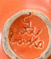 Gorka jelzéssel 2 darab hal, mázas kerámia, hibátlan, h: 13,5-14 cm, m: 7 cm