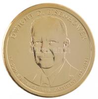 Amerikai Egyesült Államok 2015P 1$ aranyozott Cu-Ni-Zn "Elnöki Dollárok - Dwight D. Eisenhower&...