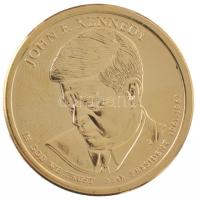 Amerikai Egyesült Államok 2016D 1$ aranyozott Cu-Ni-Zn "Elnöki Dollárok - John F. Kennedy"...