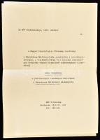 1977-1982 Mérei Ferenc (1909-1986) pszichológus saját kézzel írt levele, saját kezű aláírásával, és gépelt levele saját kezű aláírásával, Pinget bibliográfia ügyében, Fehér elvtársnő részére. Valamint A Magyar Pszichológiai Társaság Ranschburg emlékérem adományozó értesítése (1982.)