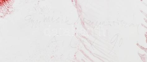 Lux Antal (1935-): Egy másik Magyarország, 1990. Színes szitanyomat, monotípia, papír. Jelezve jobbr...