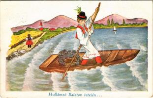 1941 Balaton, Hullámzó Balaton tetején magyar legény (Rb)