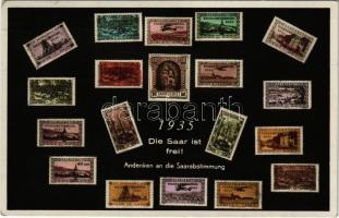 1935 Die Saar ist frei! Andenken an die Saarabstimmung + "Saargebiet" / 1935 Saar status referendum with stamps