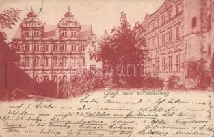 1899 Heidelberg, Schlosshof / Castle (EB)