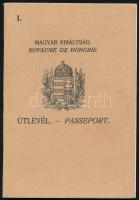 cca 1930 Magyar Királyság fényképes útlevél