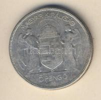 1930. 5P Ag "Horthy jobbra" T:3 kis ph
