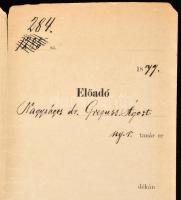 1877 Greguss Ágost (1825-1882) bölcseleti doktor, egyetemi tanár, esztéta, az MTA tag, a Kisfaludy T...