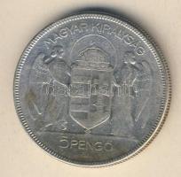 1930. 5P Ag "Horthy jobbra" T:3 kis ph