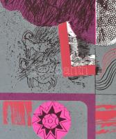 Lux Antal (1935-): Virágcsillag (Blumenstern), 1973. Színes szitanyomat, papír. Jelzett, próbanyomat...