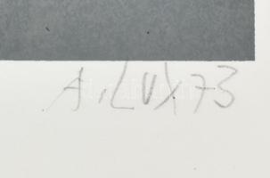 Lux Antal (1935-): Virágcsillag (Blumenstern), 1973. Színes szitanyomat, papír. Jelzett, próbanyomat...