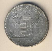 1930. 5P Ag "Horthy jobbra" T:3 ph