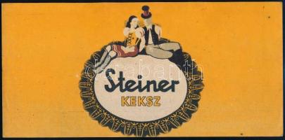 cca 1930 Steiner keksz reklámlap, 12,5x26 cm