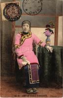 ~1910 Habit of woman in Shanghai (China), Chinese folklore / Kínai hölgy