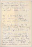 1962 Kovács Margit (1902-1977) Kossuth-díjas keramikus saját kézzel írt levele, Baksa-Soós Anna rész...