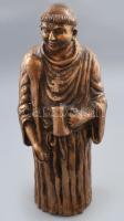 Borivó szerzetes. Nagy méretű festett gipsz szobor, kis kopással, m: 45,5 cm