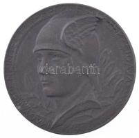 1947. &quot;Magyar Pénzintézeti Sportegyletek Ligája 1912&quot; Zn díjérem, hátoldalán &quot;Asztali-tenisz 1947. I.&quot; gravírozással (37mm) T.XF,VF repedés