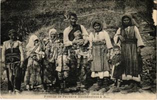 Souvenir d'Orient 1914-18, Familie de Paysans Macedoniens a X... / Macedón család / North Macedonian folklore (EK)