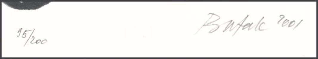 Butak András (1948-2021): Black (...). Lito-ofszet, papír, jelzett, számozott (95/200), 23x29 cm. A ...