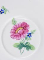 Herendi virágmintás csésze alátéttel, alátét d: 15,5 cm, csésze m: 6 cm. Jelzéssel, hibátlan