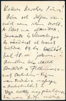 1935 Koppenhága, Telmányi Emil (1892-1988) hegedűművész autográf képeslapja Kerekes János (1913-1996...