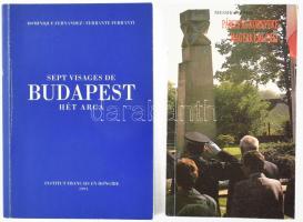 Messik Miklós - Varga Ida: Párizs és környéke magyar emlékei. Pécs, 1997, Gálos Nyomdász Kiadó. Kiadói papírkötés. + Dominique Fernandez - Ferrante Ferranti: Sept visages de Budapest. / Budapest hét arca. Bp., 1994, Institut Francais en Hongrie. Fekete-fehér fotókkal illusztrálva. Magyar és francia nyelven. Kiadói papírkötés.